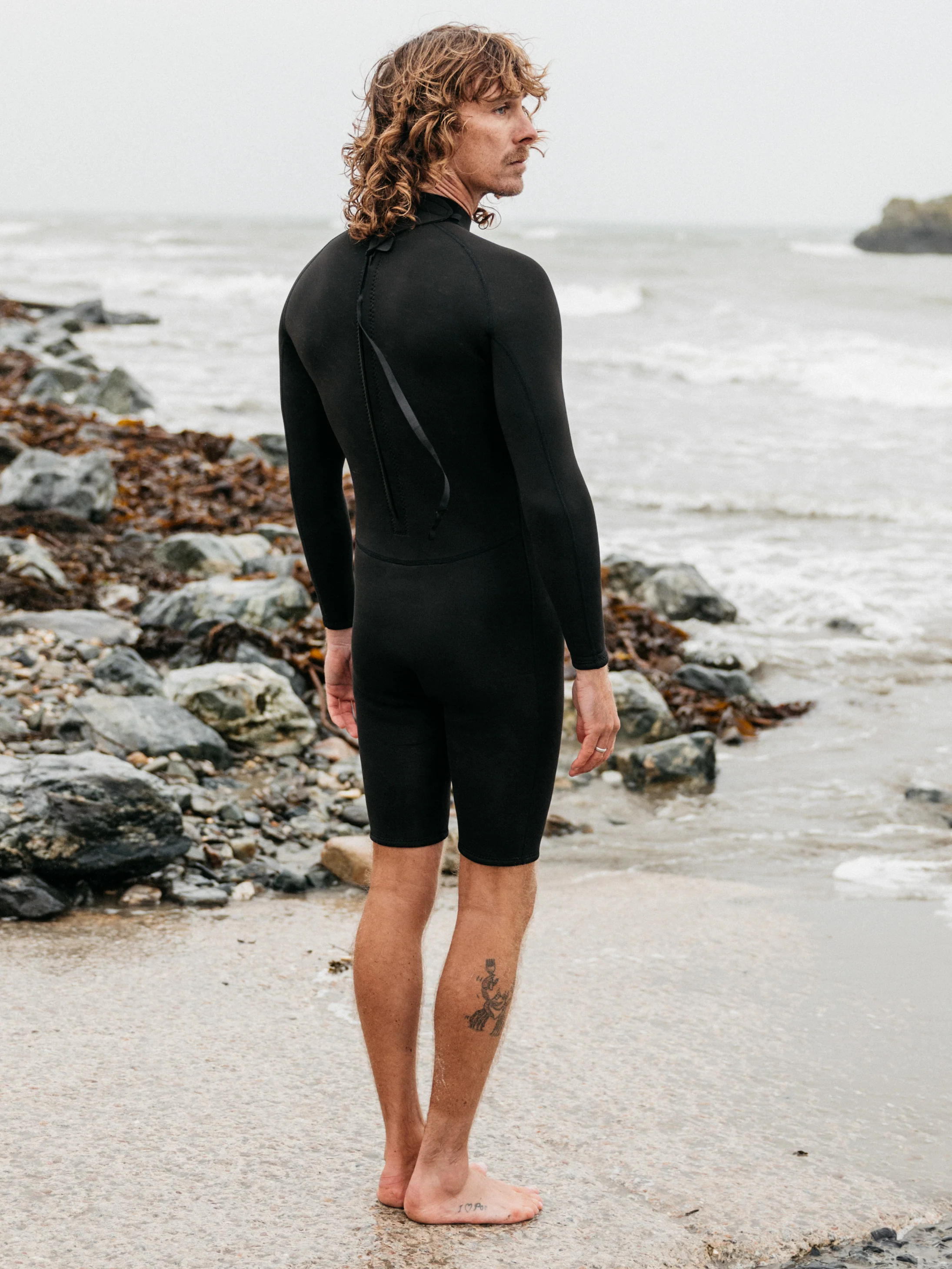 Men's Nieuwland 2mm Yulex® Back Zip Long Sleeve Shorty Wetsuit - Image 3